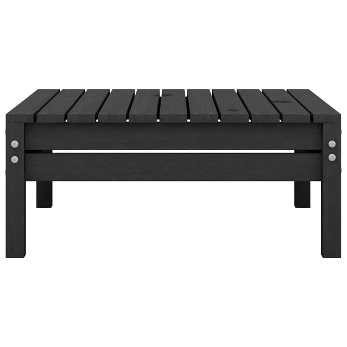 Set mobilier de grădină, 8 piese, negru, lemn masiv de pin WALTI
