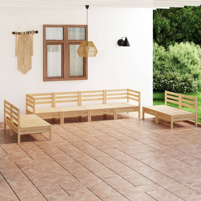 Set mobilier de grădină, 8 piese, lemn masiv de pin - WALTI WALTI