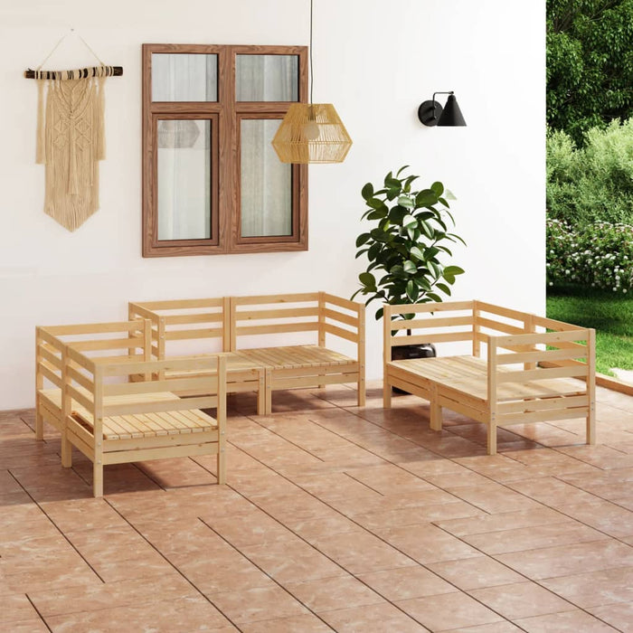 Set mobilier de grădină, 6 piese, lemn masiv de pin - WALTI WALTI