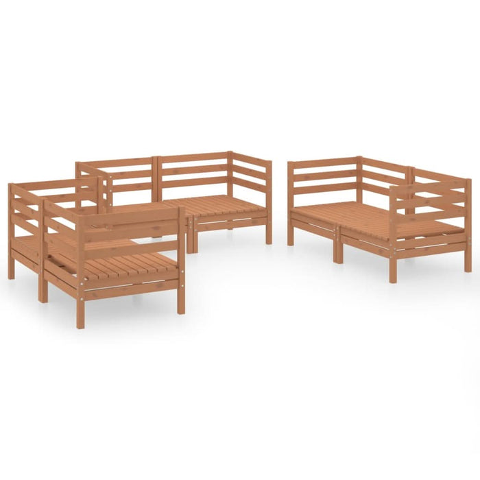 Set mobilier de grădină, 6 piese, maro miere, lemn masiv de pin - WALTI WALTI