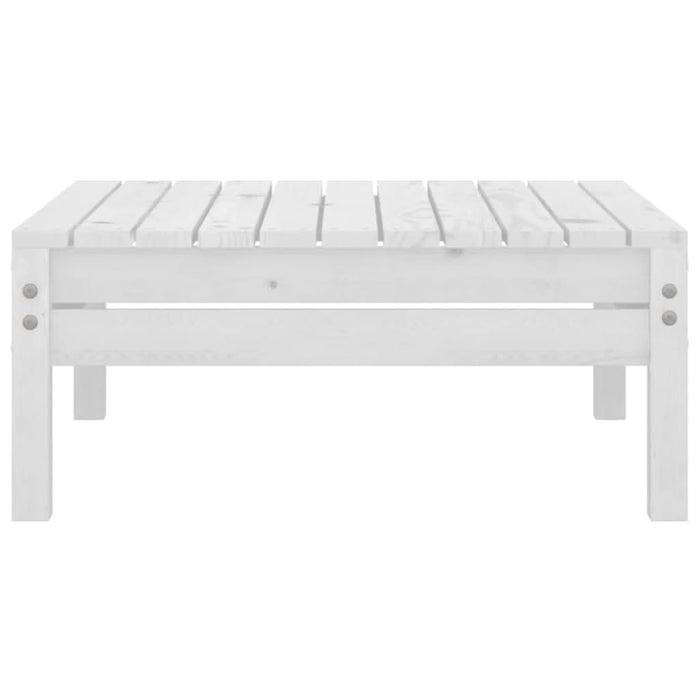 Set mobilier de grădină, 7 piese, alb, lemn masiv de pin - WALTI WALTI