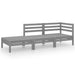 Set mobilier de grădină, 3 piese, gri, lemn masiv de pin - WALTI WALTI