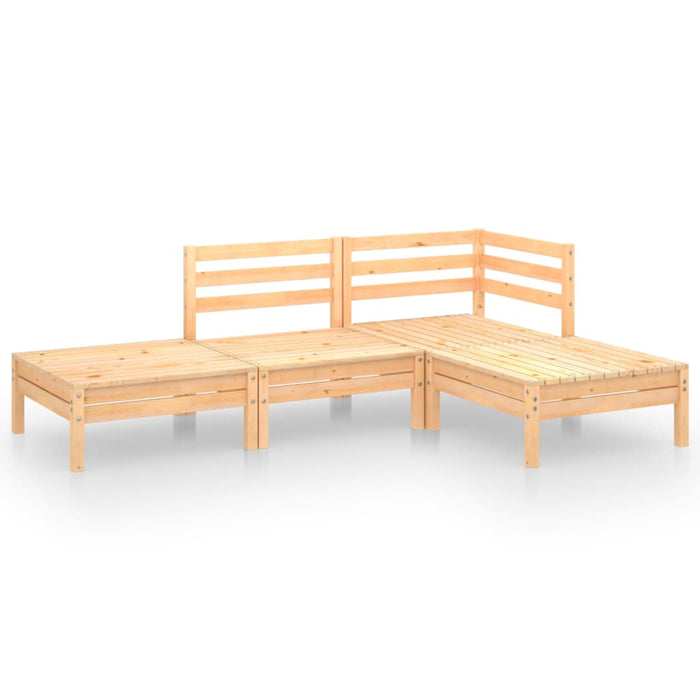 Set mobilier de grădină, 4 piese, lemn masiv de pin WALTI