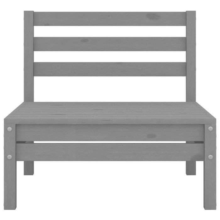 Set mobilier de grădină, 4 piese, gri, lemn masiv de pin WALTI