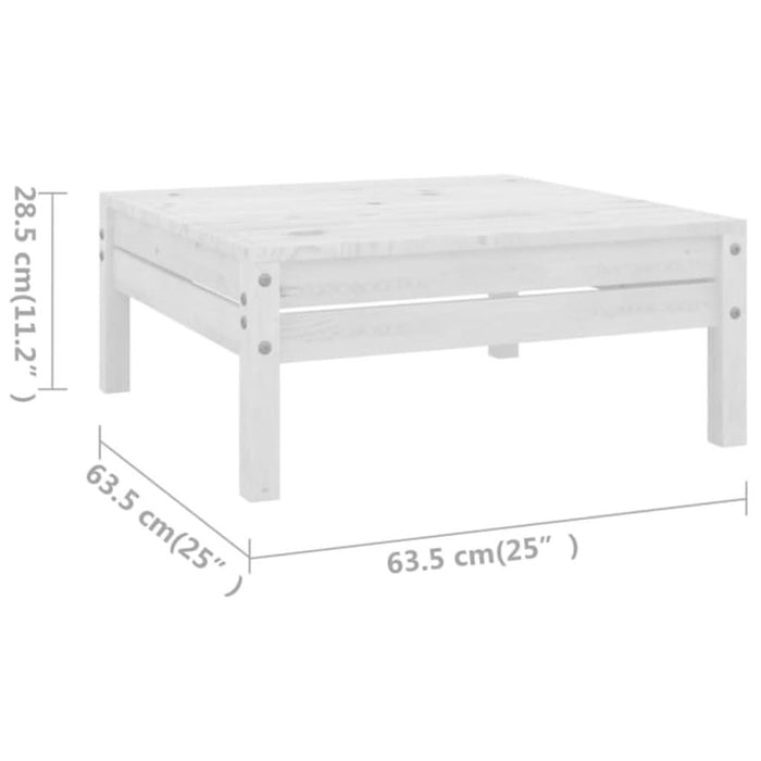 Set mobilier de grădină, 5 piese, alb, lemn masiv de pin - WALTI WALTI