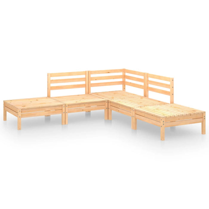 Set mobilier de grădină, 5 piese, lemn masiv de pin WALTI