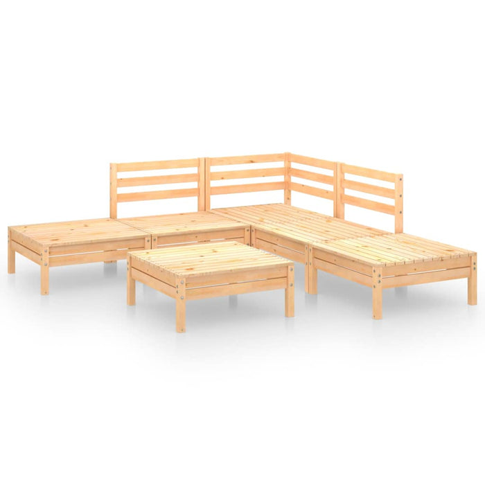 Set mobilier de grădină, 6 piese, lemn masiv de pin WALTI