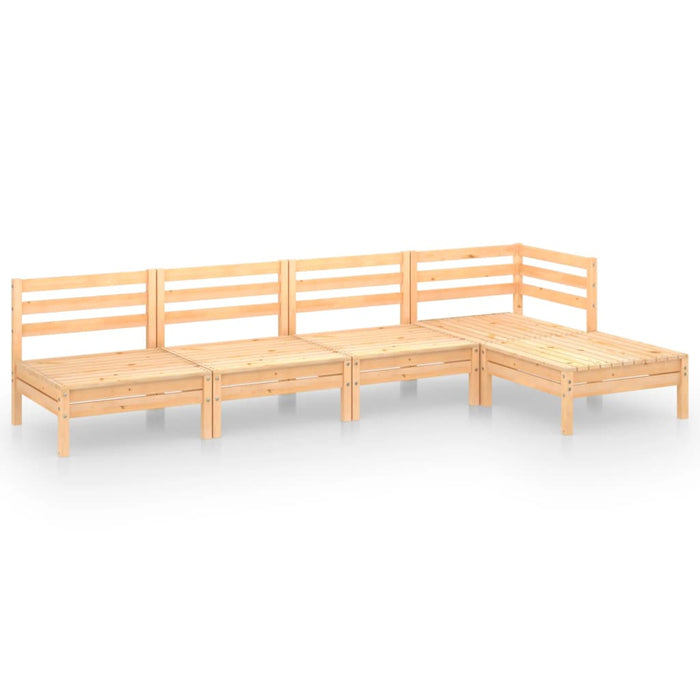 Set mobilier de grădină, 5 piese, lemn masiv de pin WALTI
