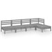 Set mobilier de grădină, 5 piese, gri, lemn masiv de pin - WALTI WALTI