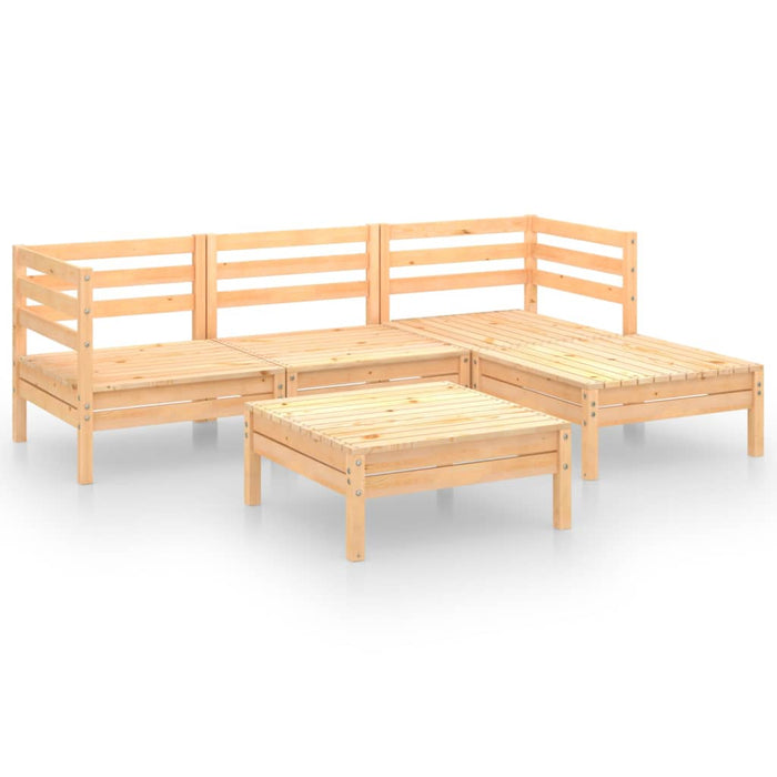 Set mobilier de grădină, 5 piese, lemn masiv de pin WALTI