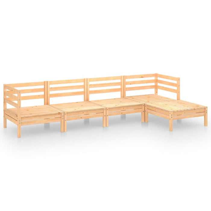 Set mobilier de grădină, 5 piese, lemn masiv de pin - WALTI WALTI