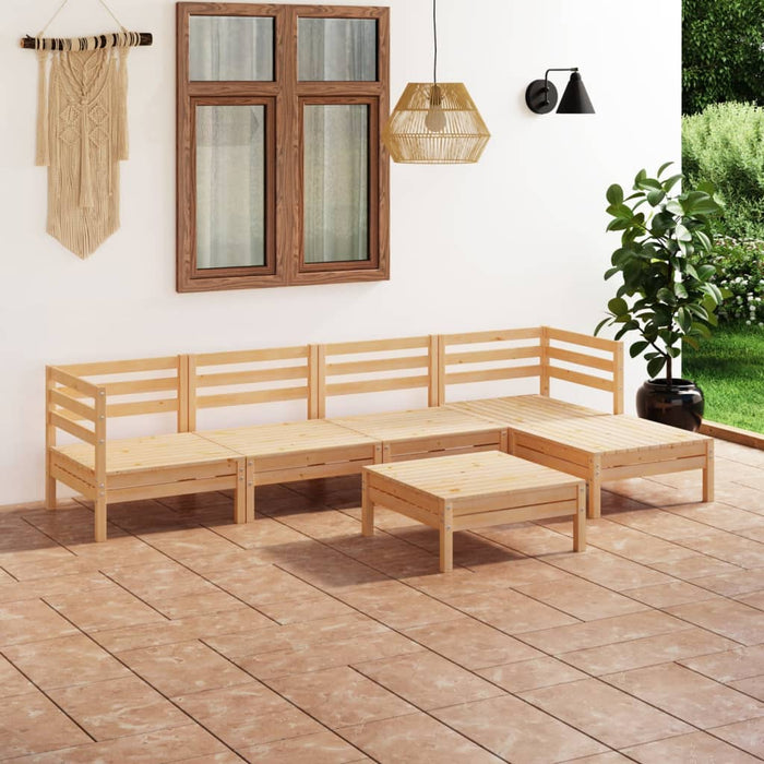 Set mobilier de grădină, 6 piese, lemn masiv de pin - WALTI WALTI