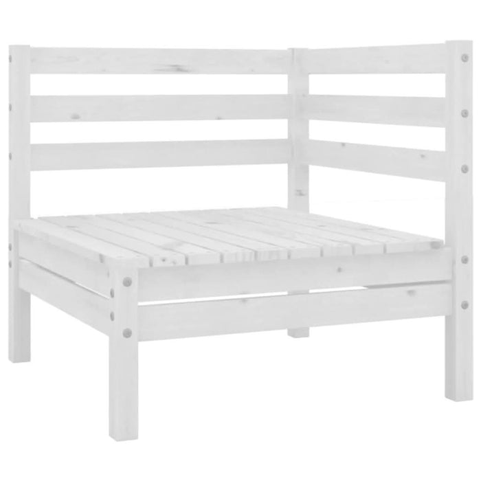 Set mobilier de grădină, 6 piese, alb, lemn masiv de pin - WALTI WALTI