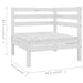 Set mobilier de grădină, 6 piese, alb, lemn masiv de pin - WALTI WALTI