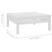 Set mobilier de grădină, 6 piese, alb, lemn masiv de pin - WALTI WALTI
