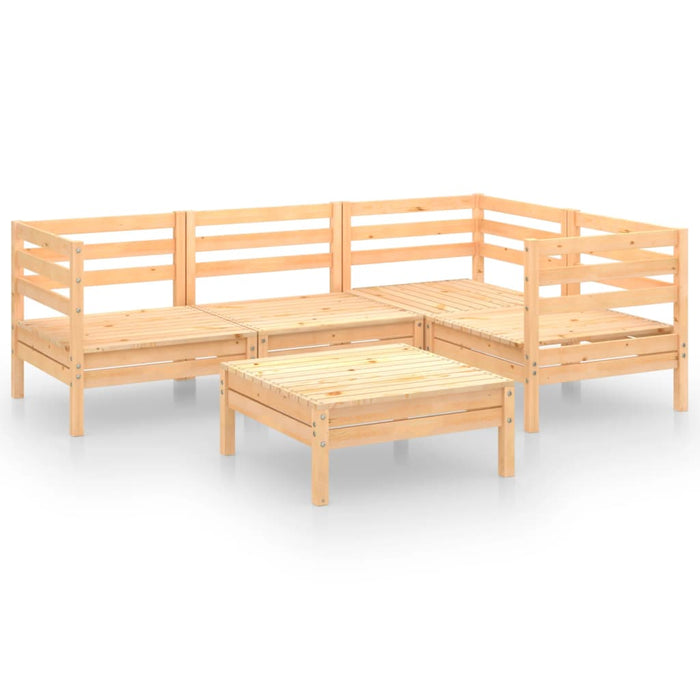 Set mobilier de grădină, 5 piese, lemn masiv de pin - WALTI WALTI
