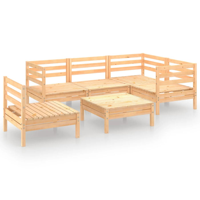 Set mobilier de grădină, 6 piese, lemn masiv de pin - WALTI WALTI