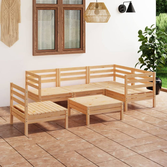 Set mobilier de grădină, 6 piese, lemn masiv de pin - WALTI WALTI