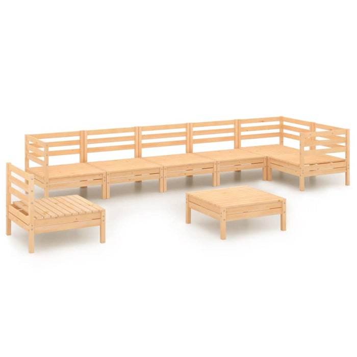 Set mobilier de grădină, 8 piese, lemn masiv de pin - WALTI WALTI