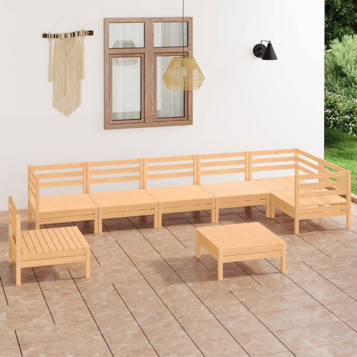 Set mobilier de grădină, 8 piese, lemn masiv de pin - WALTI WALTI