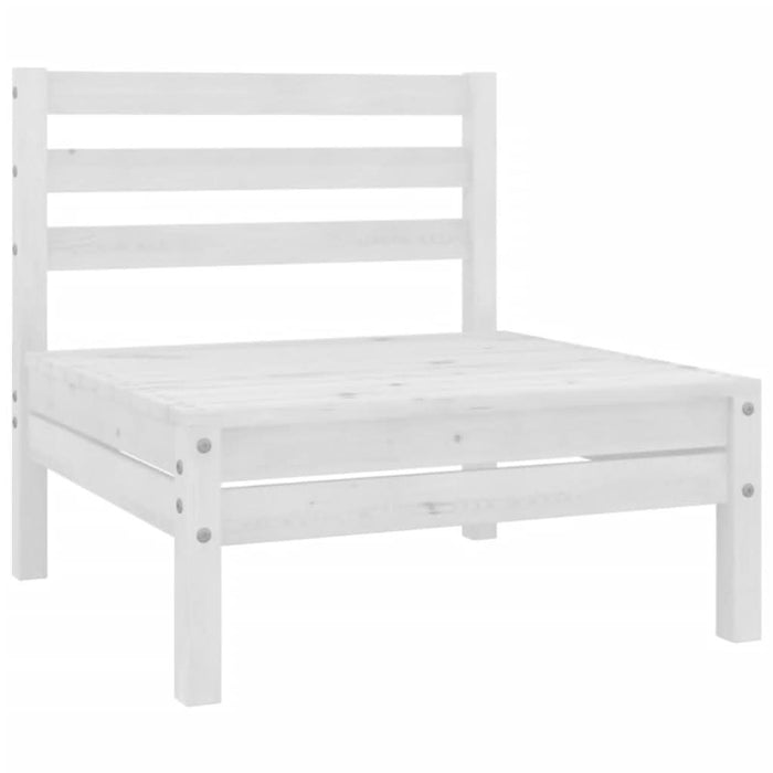 Set mobilier de grădină, 7 piese, alb, lemn masiv de pin - WALTI WALTI