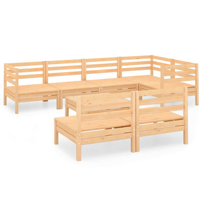 Set mobilier de grădină, 8 piese, lemn masiv de pin - WALTI WALTI