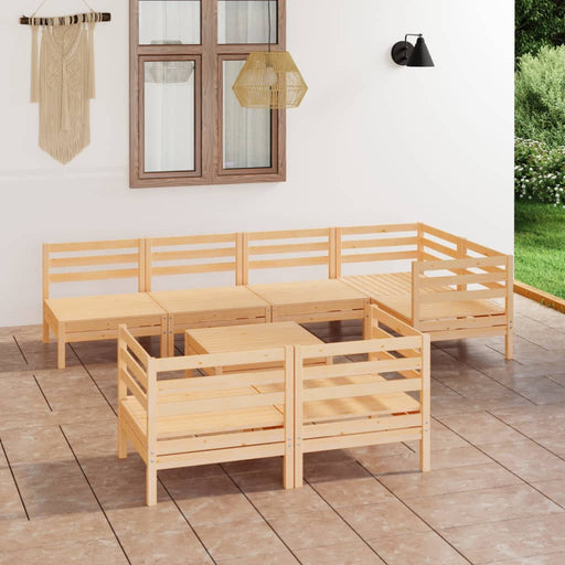 Set mobilier de grădină, 8 piese, lemn masiv de pin - WALTI WALTI