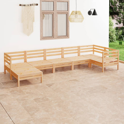Set mobilier de grădină, 7 piese, lemn masiv de pin - WALTI WALTI