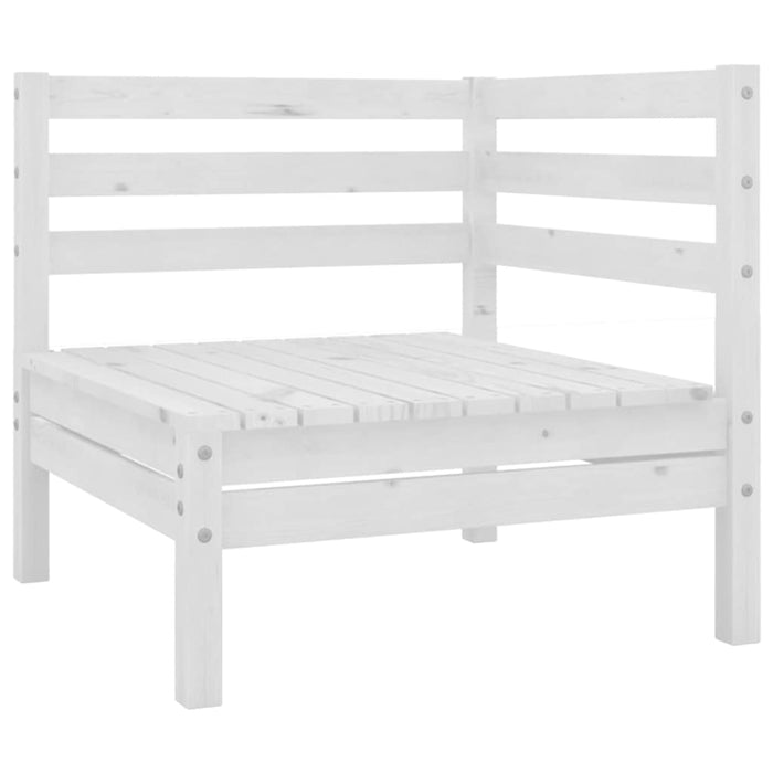 Set mobilier de grădină, 8 piese, alb, lemn masiv de pin WALTI