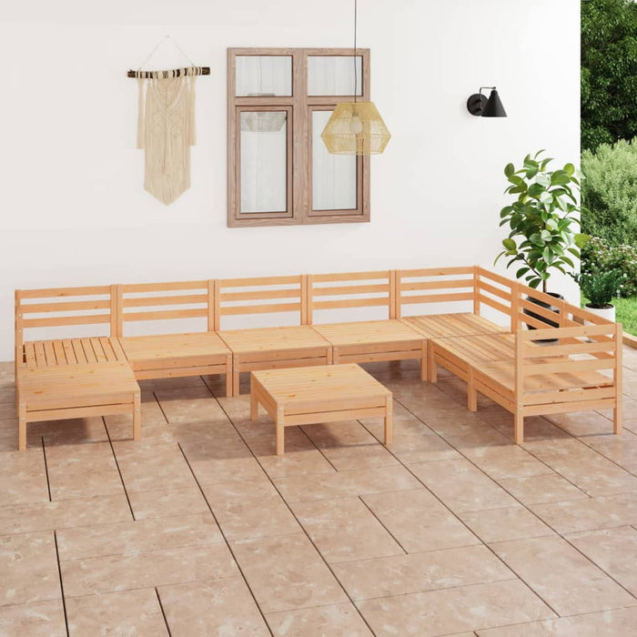 Set mobilier de grădină, 9 piese, lemn masiv de pin - WALTI WALTI