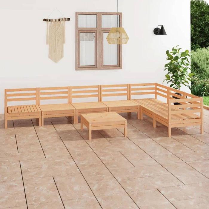 Set mobilier de grădină, 8 piese, lemn masiv de pin - WALTI WALTI