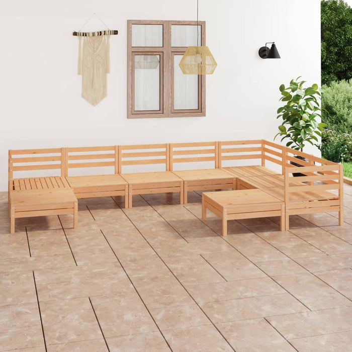 Set mobilier de grădină, 9 piese, lemn masiv de pin - WALTI WALTI