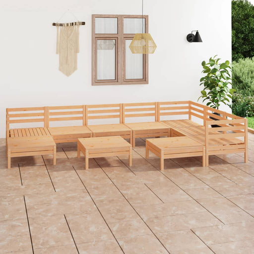 Set mobilier de grădină, 10 piese, lemn masiv de pin - WALTI WALTI