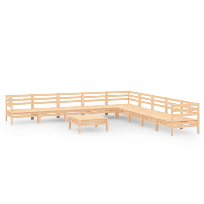 Set mobilier de grădină, 10 piese, lemn masiv de pin - WALTI WALTI