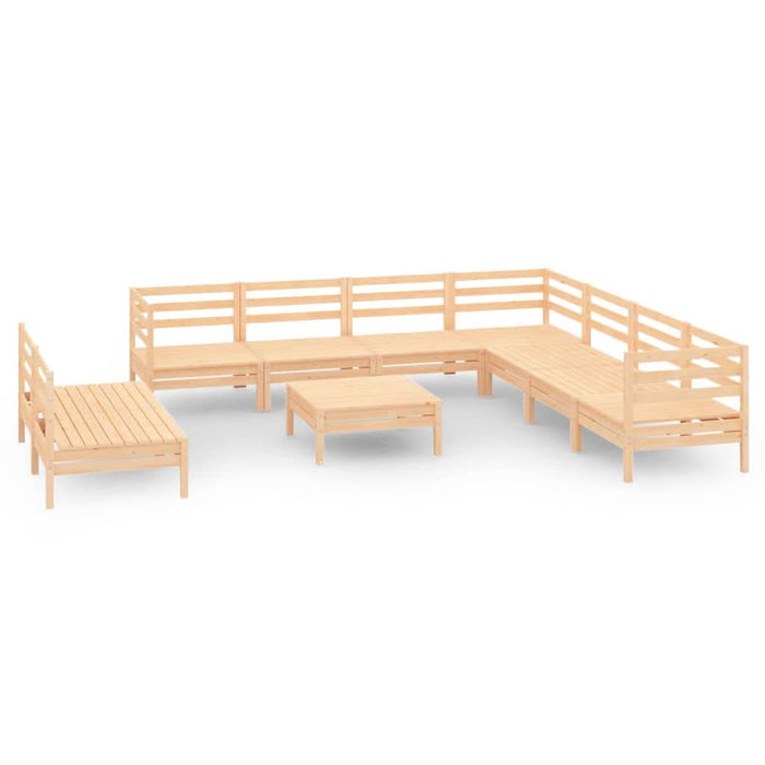 Set mobilier de grădină, 10 piese, lemn masiv de pin - WALTI WALTI