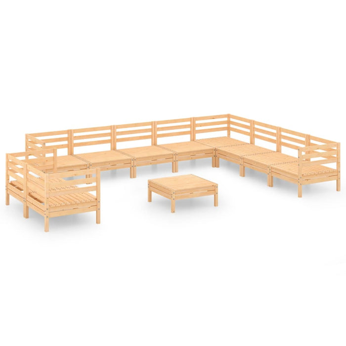 Set mobilier de grădină, 11 piese, lemn masiv de pin - WALTI WALTI
