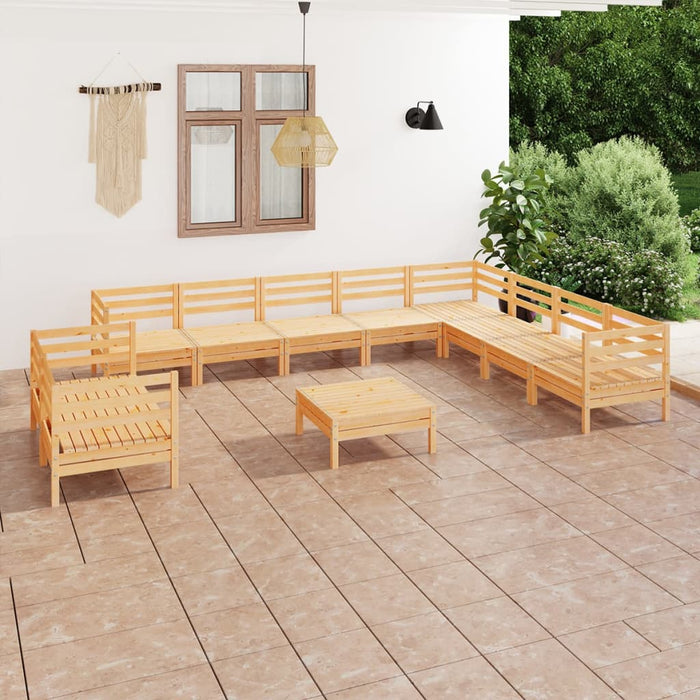Set mobilier de grădină, 11 piese, lemn masiv de pin - WALTI WALTI