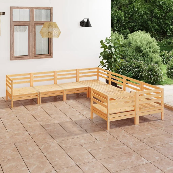 Set mobilier de grădină, 8 piese, lemn masiv de pin - WALTI WALTI