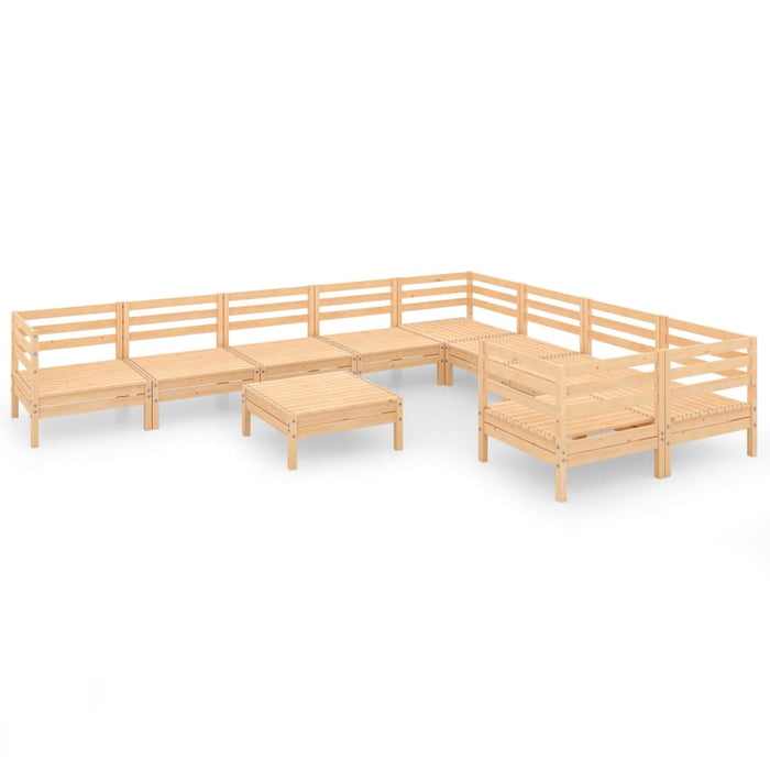 Set mobilier de grădină, 10 piese, lemn masiv de pin - WALTI WALTI