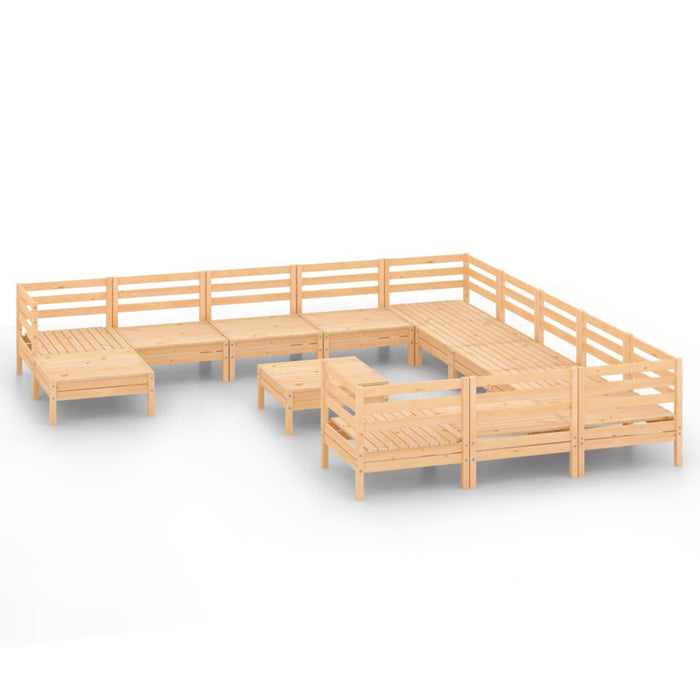 Set mobilier de grădină, 13 piese, lemn masiv de pin - WALTI WALTI