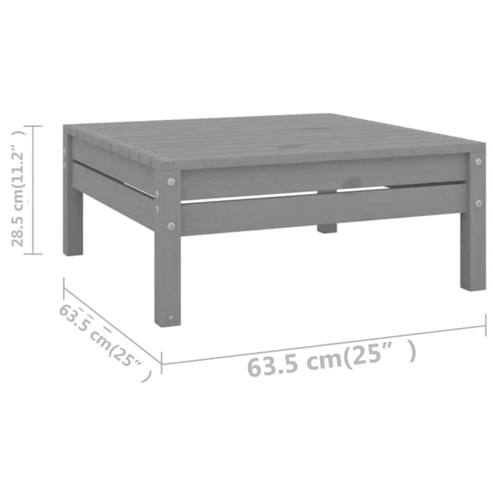 Set mobilier de grădină, 6 piese, gri, lemn masiv de pin - WALTI WALTI