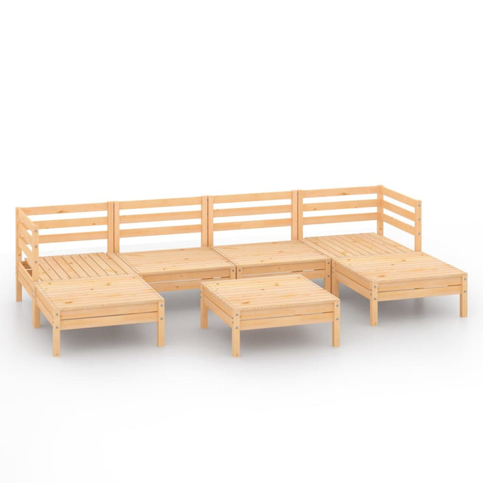 Set mobilier de grădină, 7 piese, lemn masiv de pin WALTI