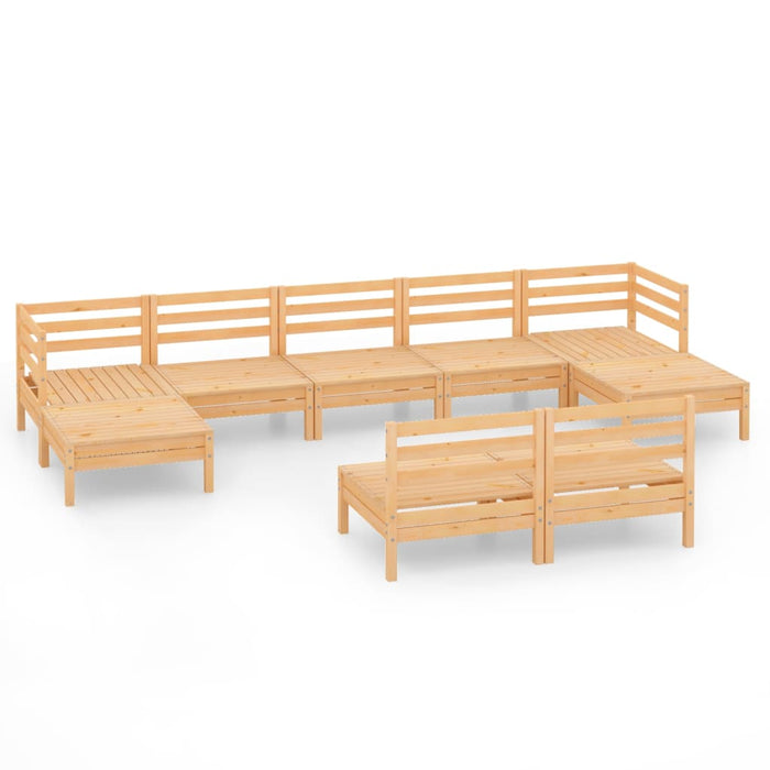 Set mobilier de grădină, 9 piese, lemn masiv de pin WALTI