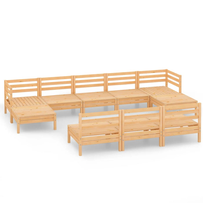 Set mobilier de grădină, 10 piese, lemn masiv de pin - WALTI WALTI
