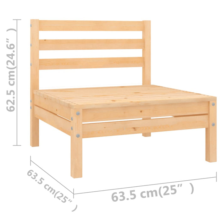 Set mobilier de grădină, 6 piese, lemn masiv de pin - WALTI WALTI