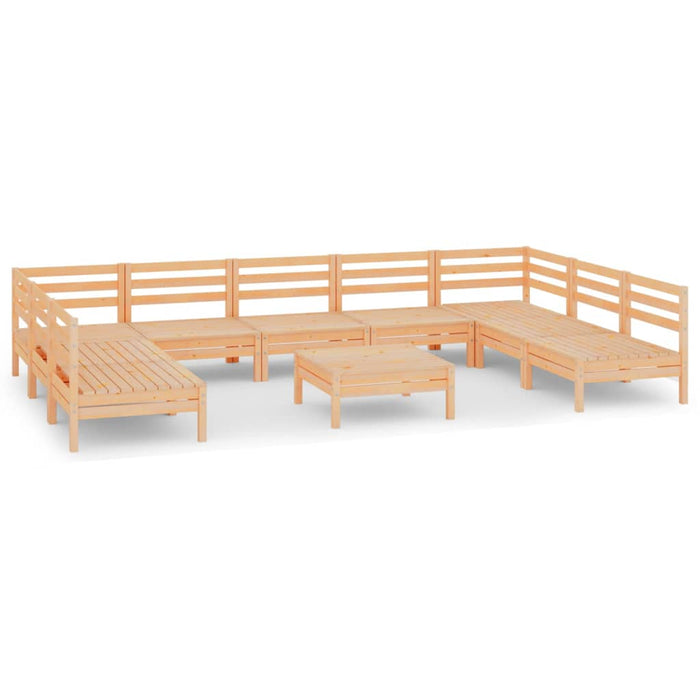 Set mobilier de grădină, 10 piese, lemn masiv de pin - WALTI WALTI