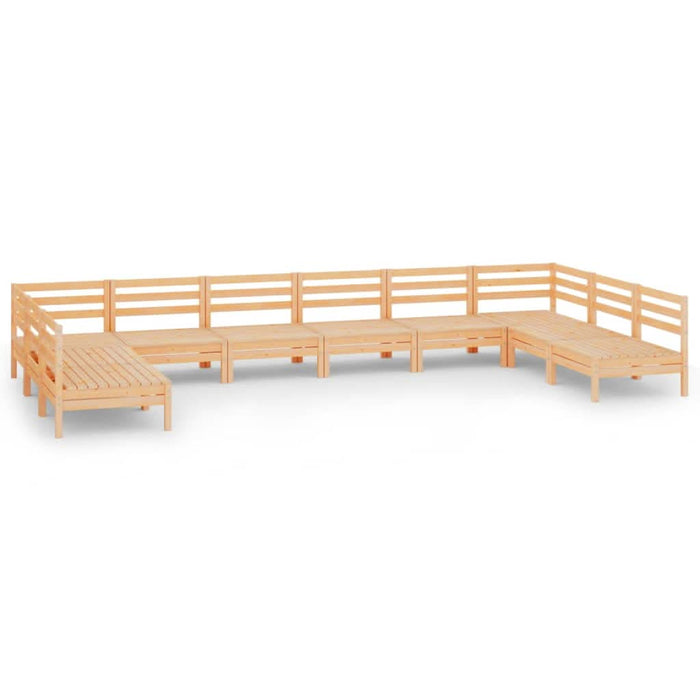 Set mobilier de grădină, 10 piese, lemn masiv de pin - WALTI WALTI