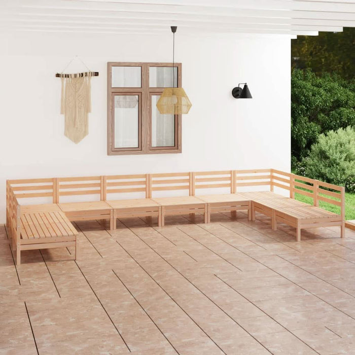 Set mobilier de grădină, 10 piese, lemn masiv de pin - WALTI WALTI