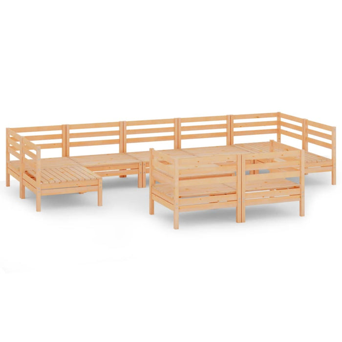 Set mobilier de grădină, 10 piese, lemn masiv de pin - WALTI WALTI