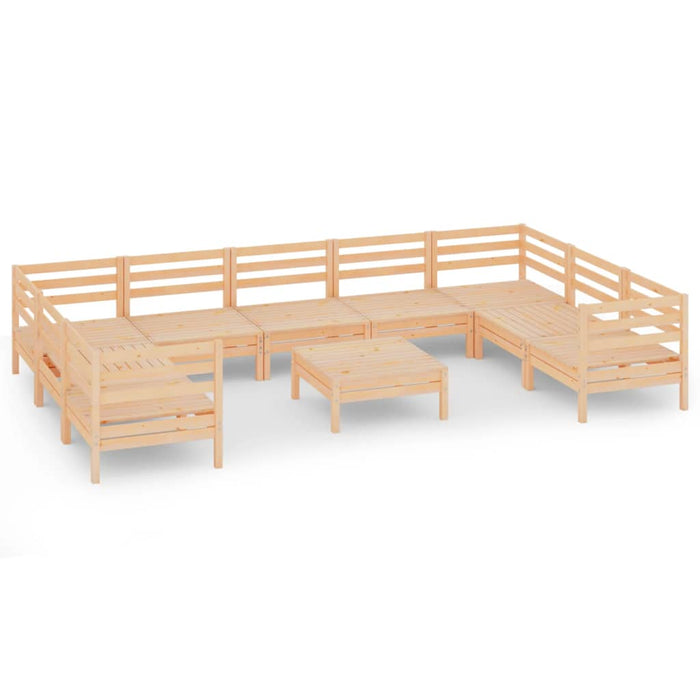 Set mobilier de grădină, 10 piese, lemn masiv de pin - WALTI WALTI